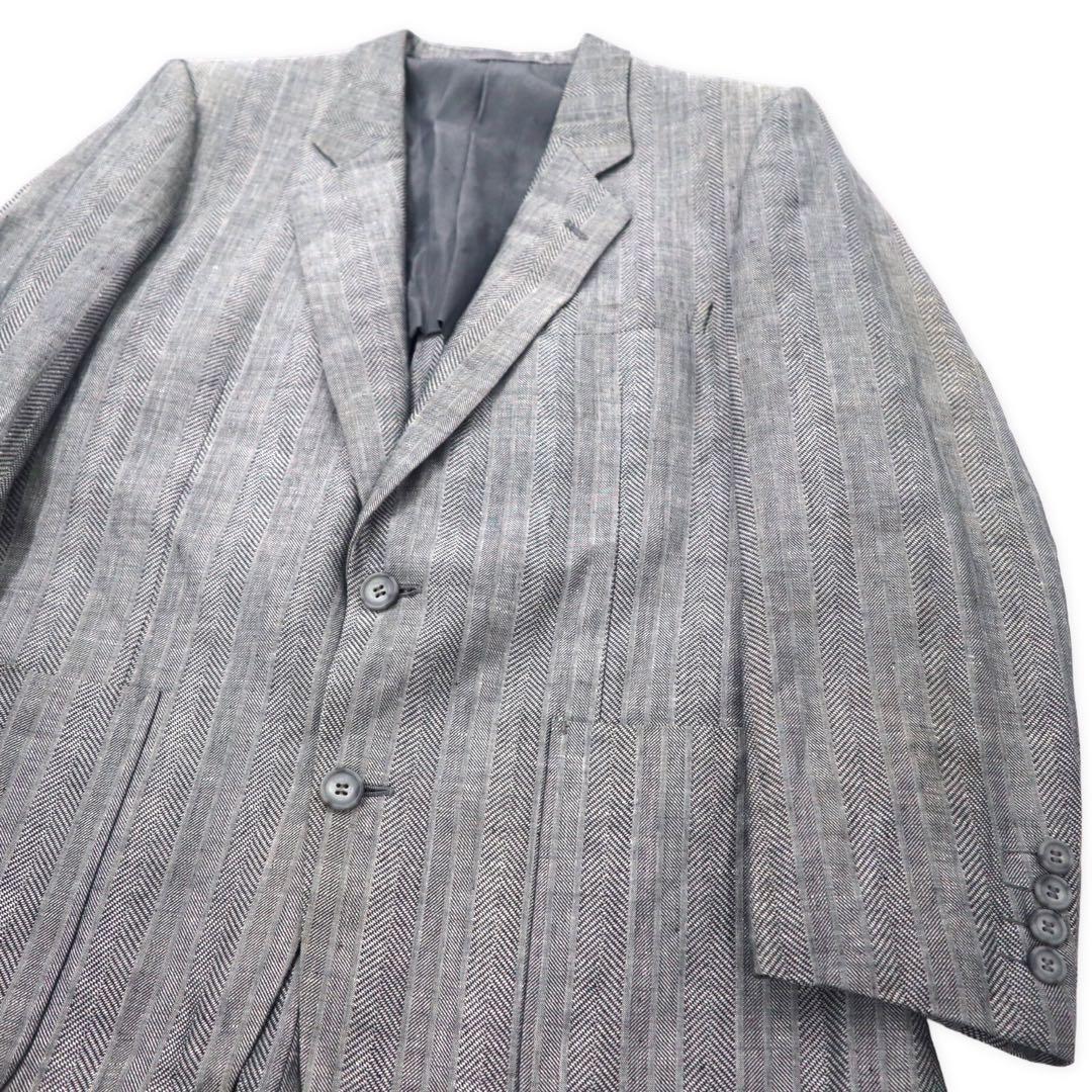 Christian Dior MONSIEUR Giacca sartoriale in lino a 2 bottoni M Grigio Cotone Vintage