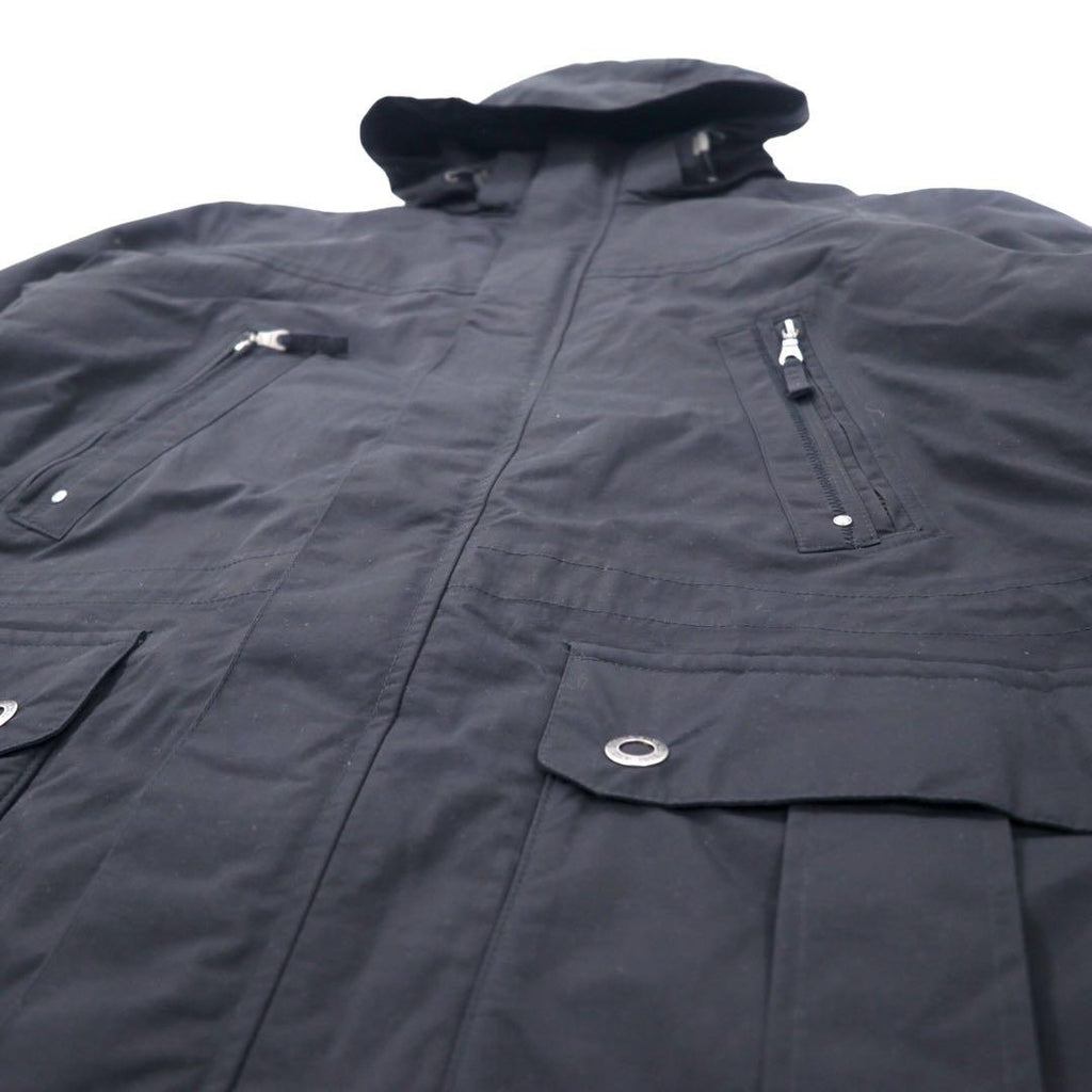 LANDS' END SQUALL PARKA Giubbotto invernale XL Blu navy Nylon Impermeabile Trapuntato con fodera in pile SQUALL PARKA 457125
