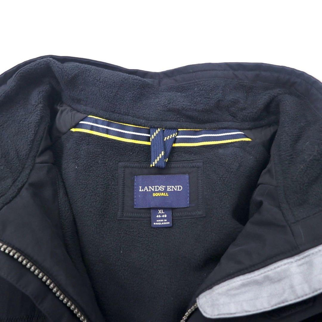 LANDS' END SQUALL PARKA Giubbotto invernale XL Blu navy Nylon Impermeabile Trapuntato con fodera in pile SQUALL PARKA 457125