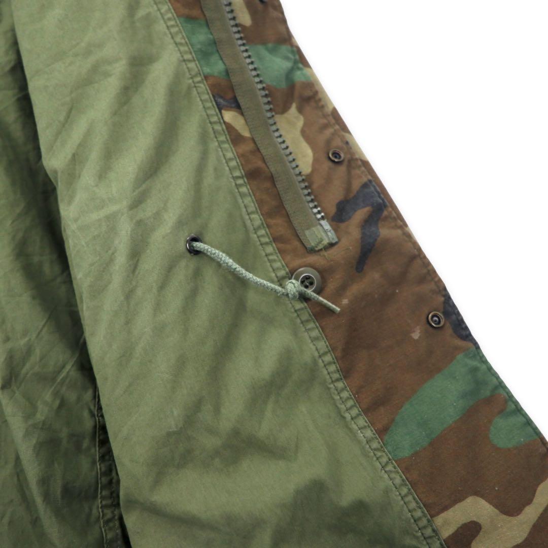 US ARMY Anni '90 Giacca da campo M-46 L Kaki Mimetica Woodland Cotone Cappuccio Ripiegabile Militare 8415-01-099-7839 GOLDEN MFG, CO.