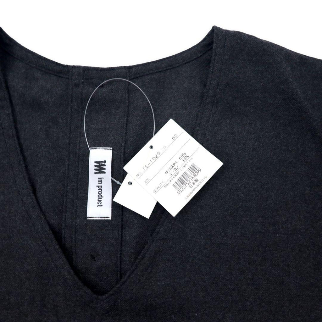 im product ISSEY MIYAKE abito con bottoni sul retro TAGLIA UNICA grigio poliestere rayon Made in Japan Articolo mai usato