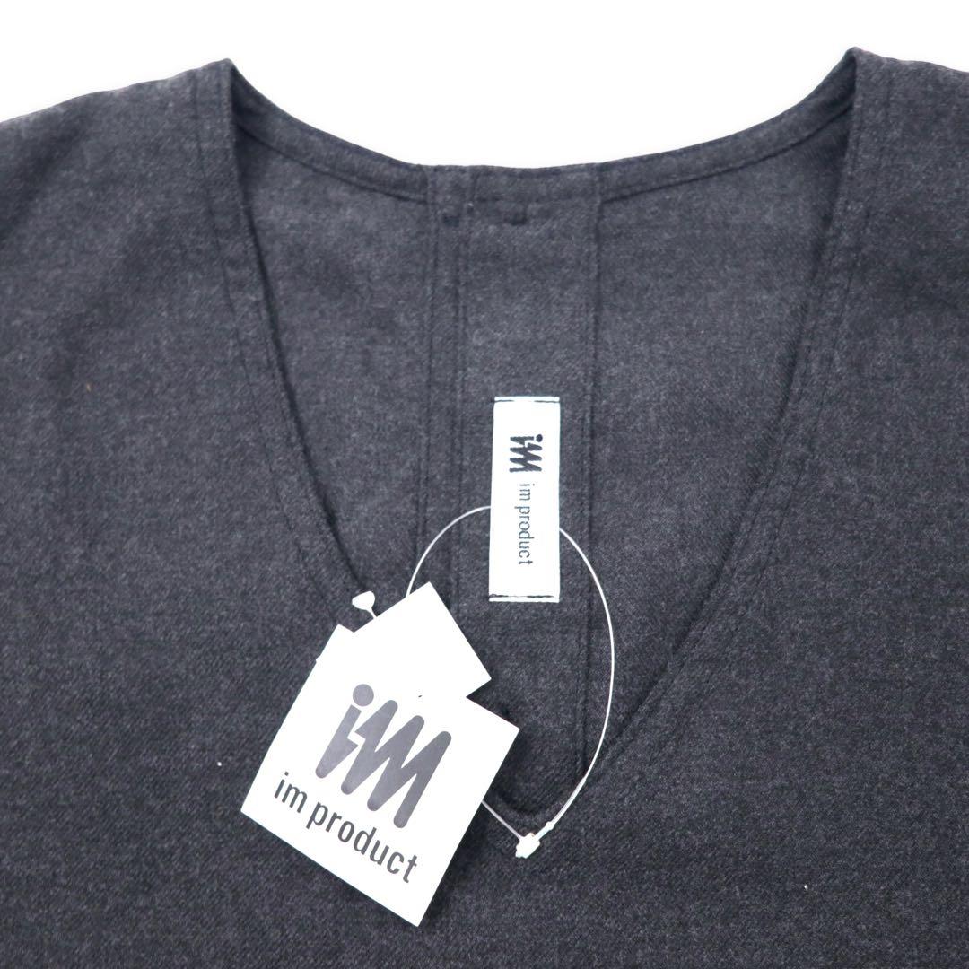 im product ISSEY MIYAKE ワンピース バックボタン FREE グレー ポリエステル レーヨン 日本製 未使用品
