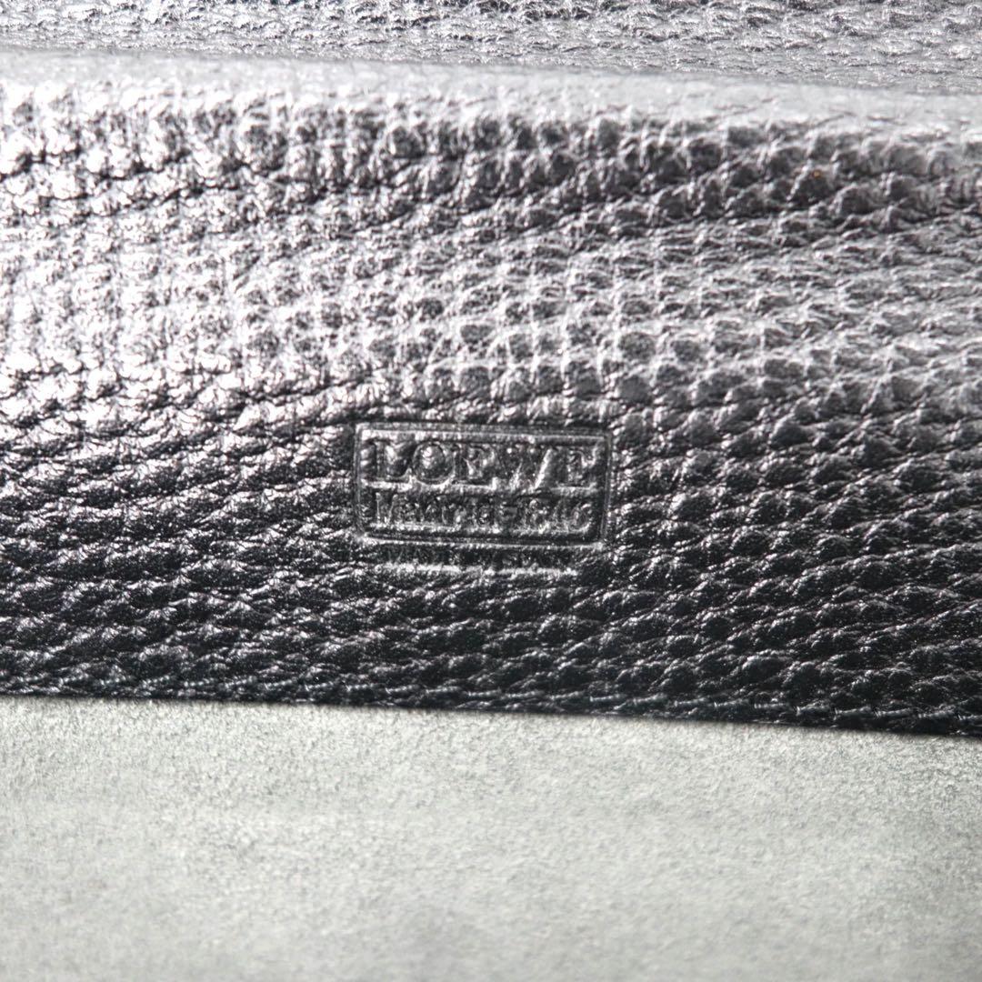 LOEWE ビジネスバッグ ブリーフケース アナグラム ブラック レザー