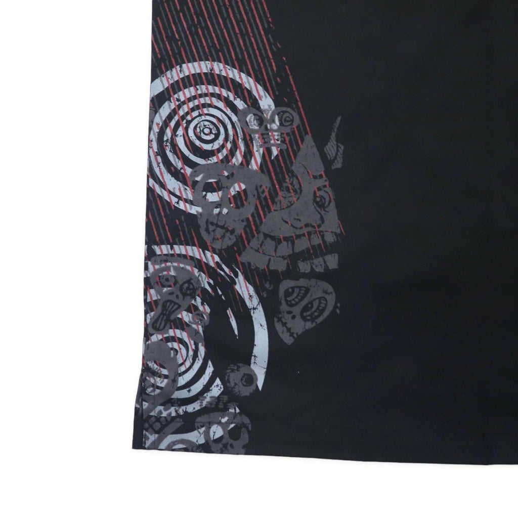 HARLEY DAVIDSON Camicia da lavoro a maniche corte con collo aperto XL Nera in cotone con stampa logo Oversize