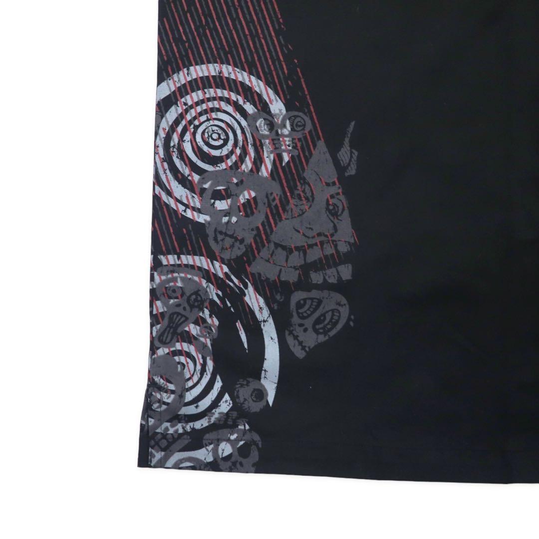 HARLEY DAVIDSON Camicia da lavoro a maniche corte con collo aperto XL Nera in cotone con stampa logo Oversize
