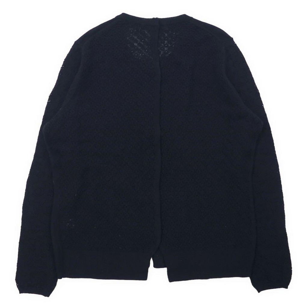 Y's for living Insieme Cardigan in maglia di viscosa con inserti in pizzo Top senza maniche FREE Nero