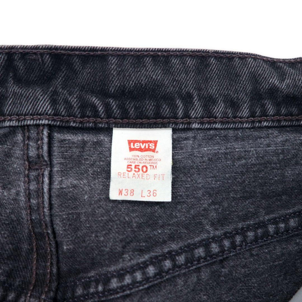 Levi's 90年代 550 ワイド バギー テーパード デニムパンツ 38 ブラック 550-4891 リラックスフィット RELAXED FIT