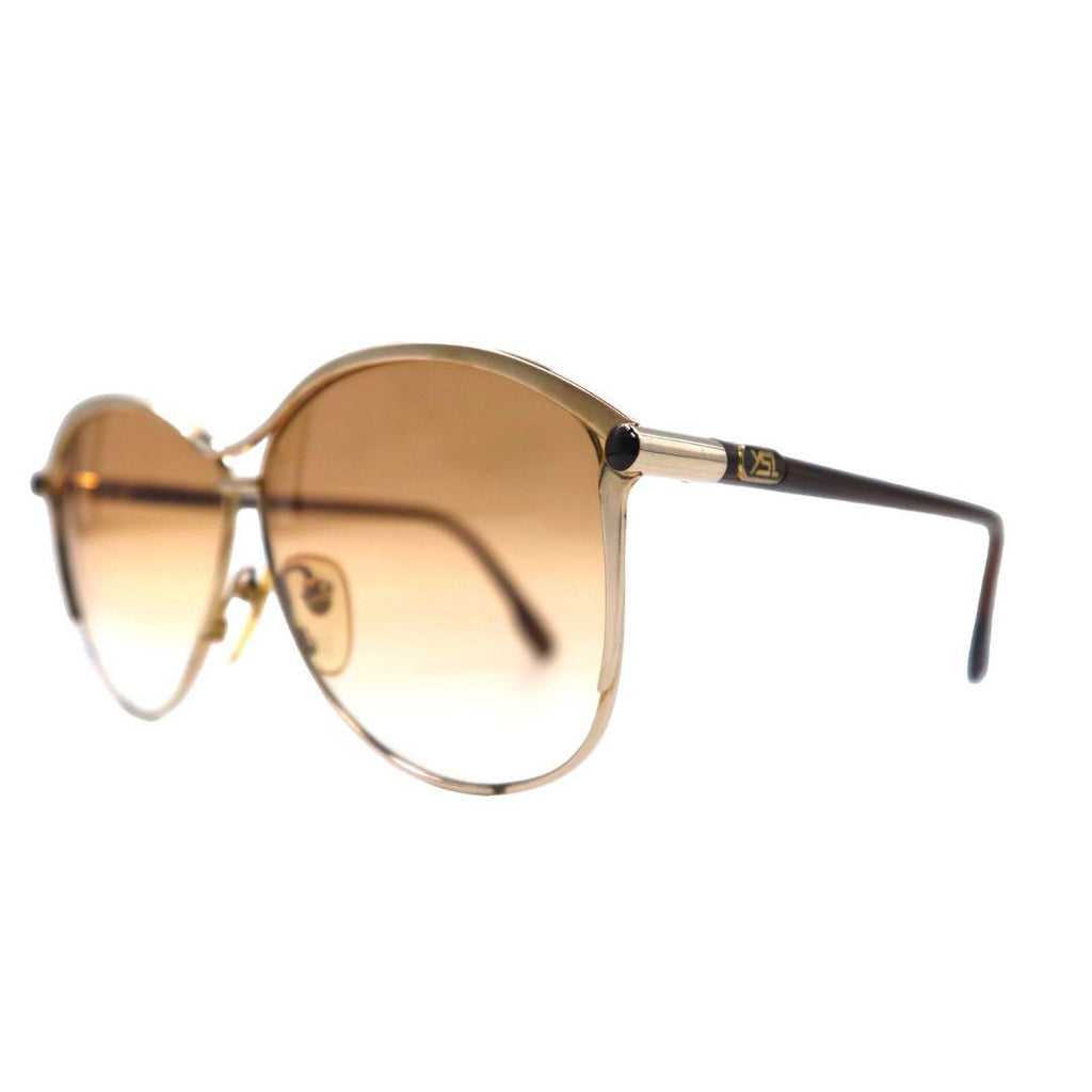YVES SAINT LAURENT Occhiali da sole a goccia con montatura in metallo dorato YSL 31-174