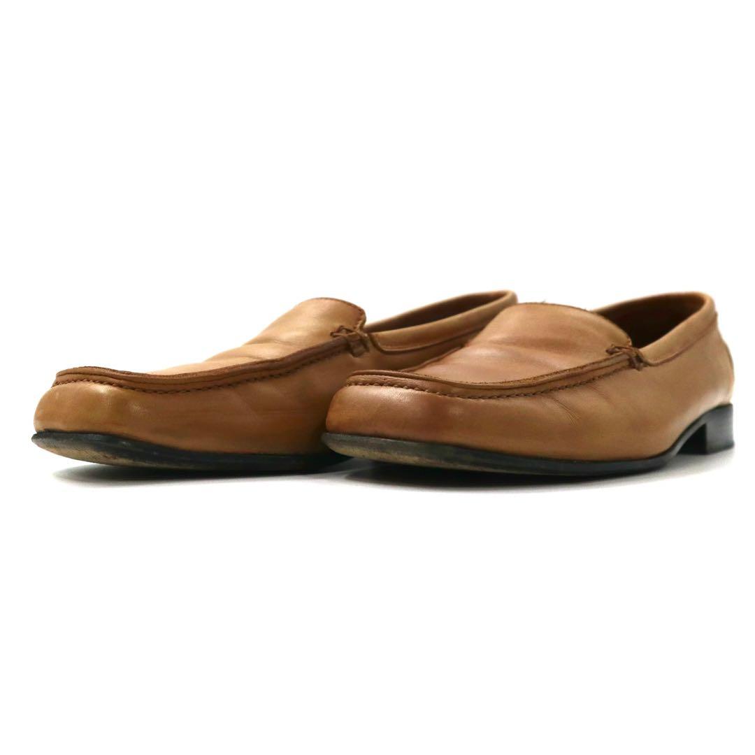 CELINE Slip-on Mocassini 22cm Beige Pelle Made in Italy