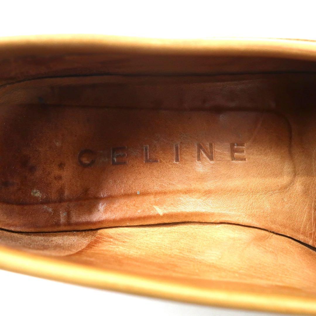 CELINE Slip-on Mocassini 22cm Beige Pelle Made in Italy