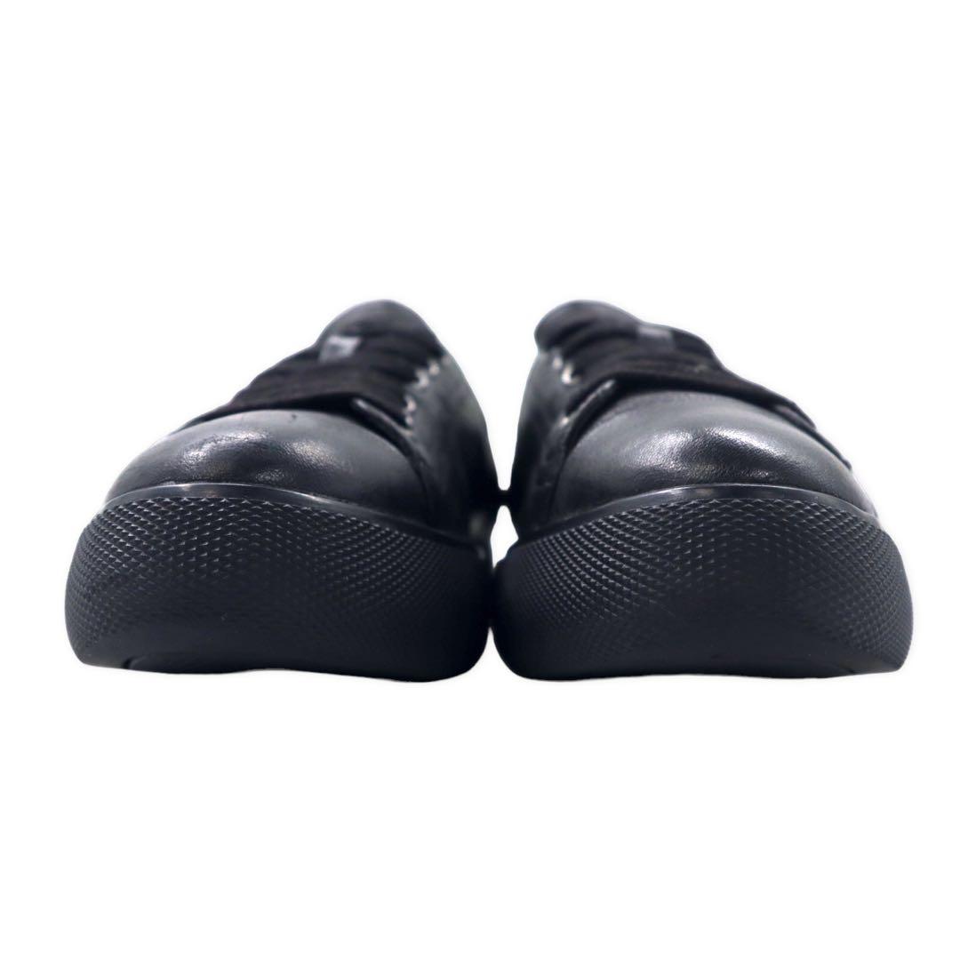 PRADA レザー レースアップ スニーカー 23.5cm ブラック ロゴ 3E 5581