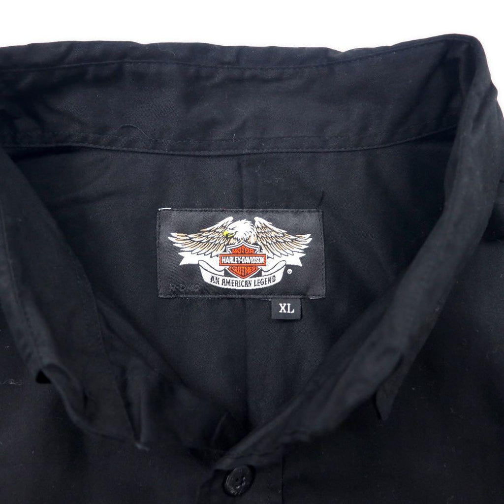 HARLEY DAVIDSON T-shirt con stampa teschio XL nero cotone ricamo logo sashiko oversize