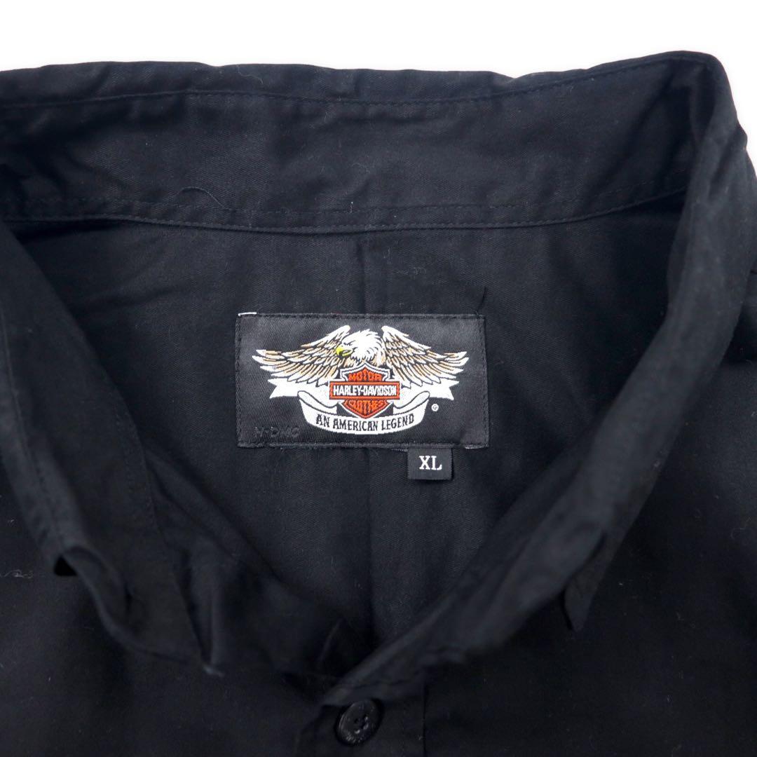 HARLEY DAVIDSON T-shirt con stampa teschio XL nero cotone ricamo logo sashiko oversize