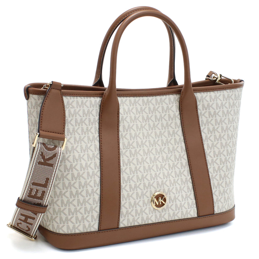 マイケルコース MICHAEL KORS LUISA トートバッグ30R4G99S2V　099VANILLA-LUGG ホワイト系 ブラウン系 bag-01