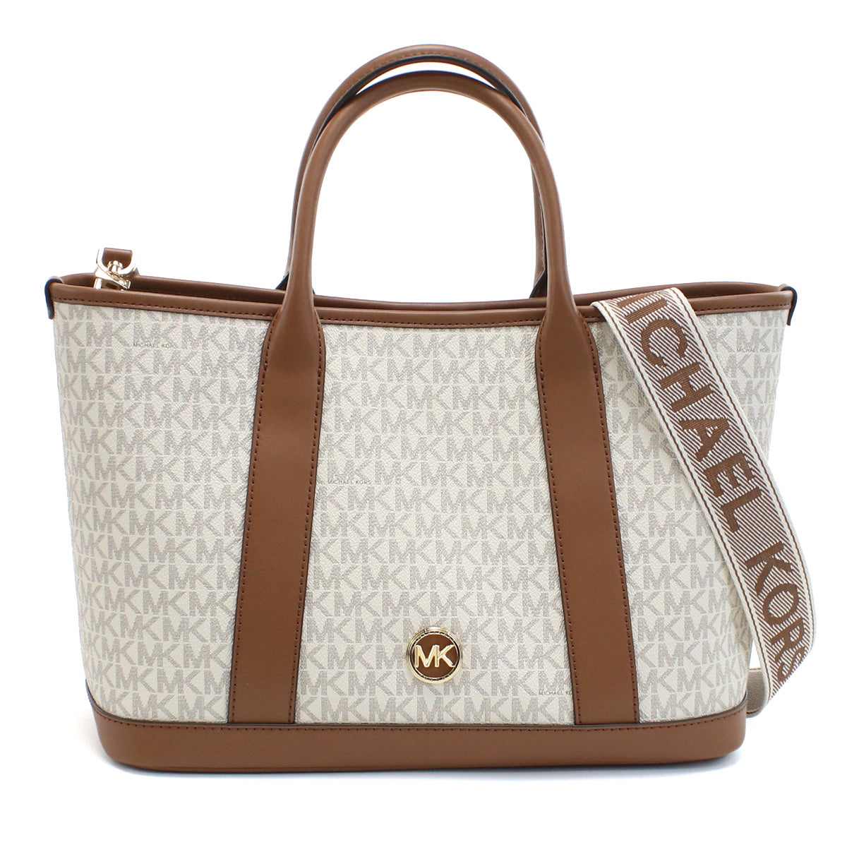 マイケルコース MICHAEL KORS LUISA トートバッグ30R4G99S2V　099VANILLA-LUGG ホワイト系 ブラウン系 bag-01