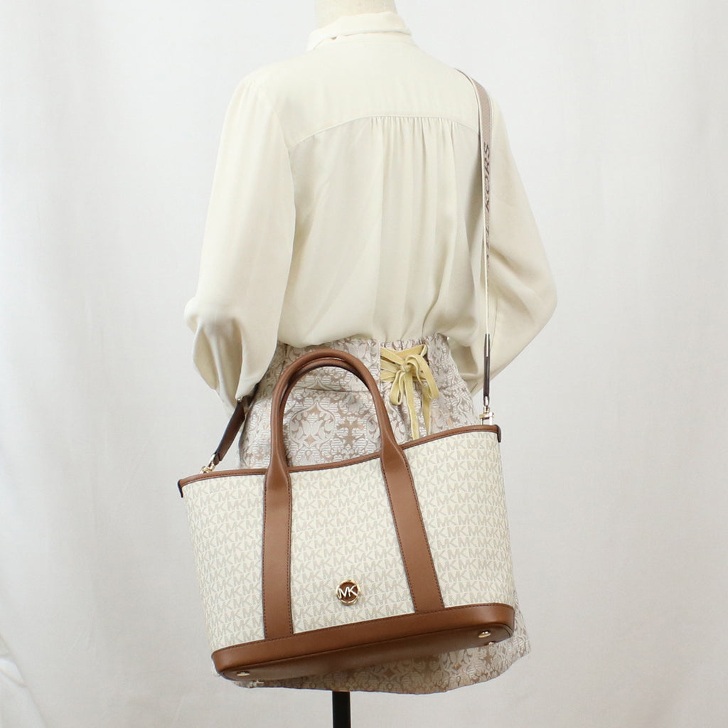 マイケルコース MICHAEL KORS LUISA トートバッグ30R4G99S2V　099VANILLA-LUGG ホワイト系 ブラウン系 bag-01