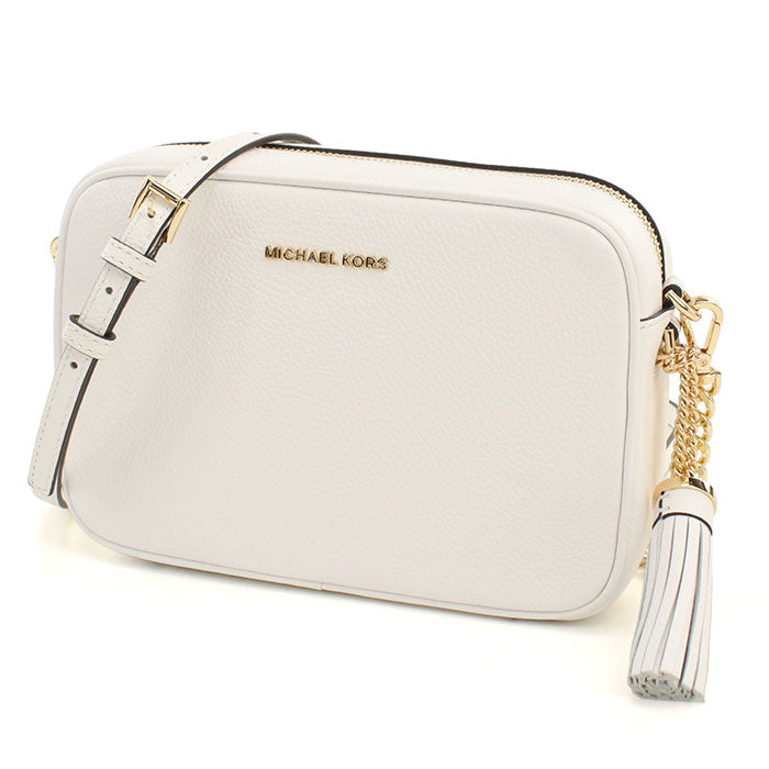 マイケルコース ショルダーバッグ レディース 斜め掛け JET SET ホワイト レザー 32F7GGNM8L 085 MICHAEL KORS