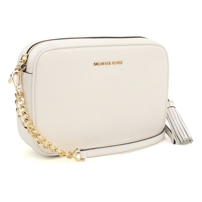 マイケルコース ショルダーバッグ レディース 斜め掛け JET SET ホワイト レザー 32F7GGNM8L 085 MICHAEL KORS