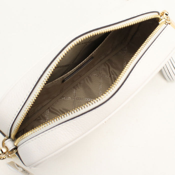 マイケルコース ショルダーバッグ レディース 斜め掛け JET SET ホワイト レザー 32F7GGNM8L 085 MICHAEL KORS