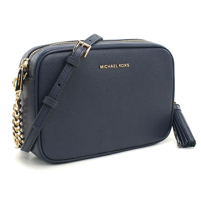 MICHAEL KORS マイケルコース 斜め掛け ショルダーバッグ 32F7GGNM8L LEATHER 406 JET SET レディース ネイビー