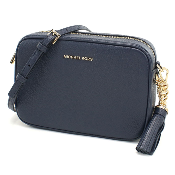 MICHAEL KORS マイケルコース 斜め掛け ショルダーバッグ 32F7GGNM8L LEATHER 406 JET SET レディース ネイビー
