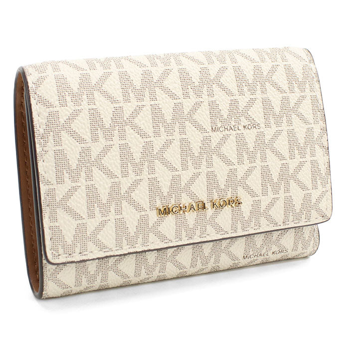 MICHAEL KORS マイケルコース 三つ折り財布 小銭入付き MKシグネチャー 32S5GYTP1B 149 BRYANT レディース アイボリー
