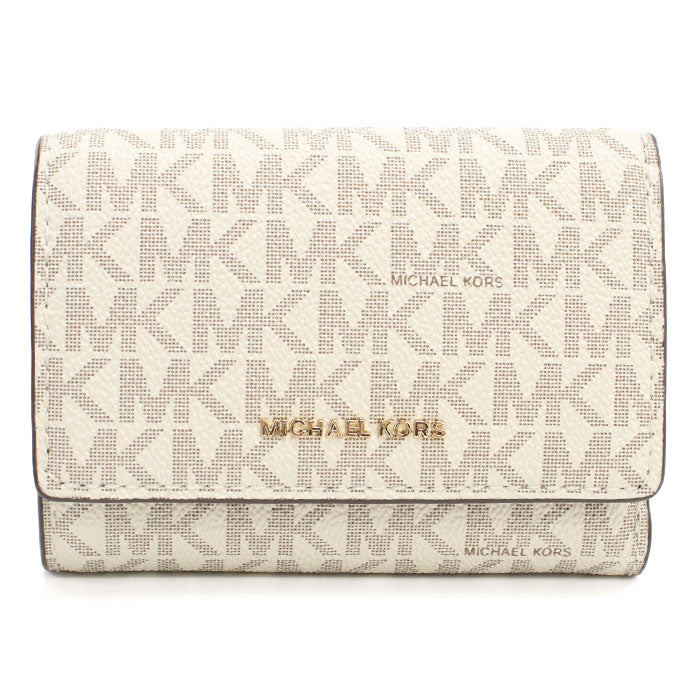 MICHAEL KORS マイケルコース 三つ折り財布 小銭入付き MKシグネチャー 32S5GYTP1B 149 BRYANT レディース アイボリー