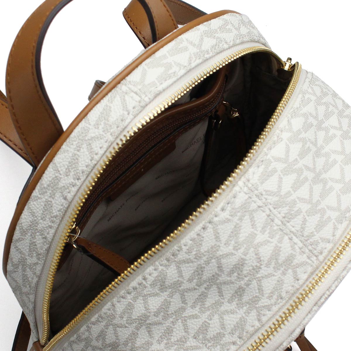 マイケル コース (MICHAEL KORS) RHEA ZIP MKシグネチャー リュック　30S7GEZB1B　VANILLA ホワイト系