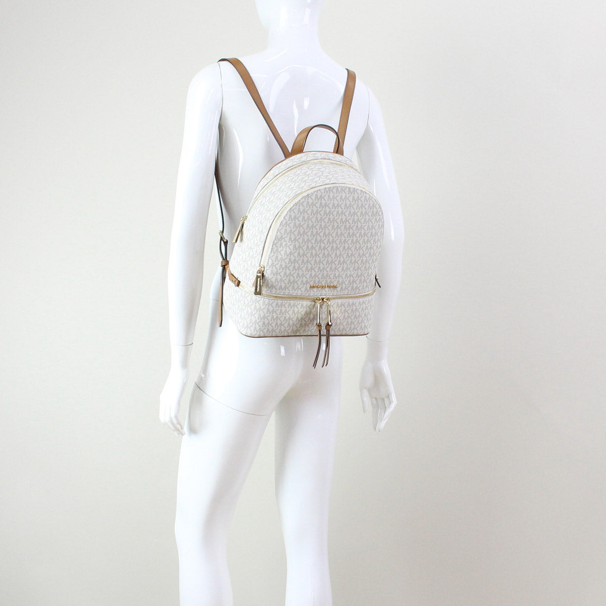 マイケル コース (MICHAEL KORS) RHEA ZIP MKシグネチャー リュック　30S7GEZB1B　VANILLA ホワイト系