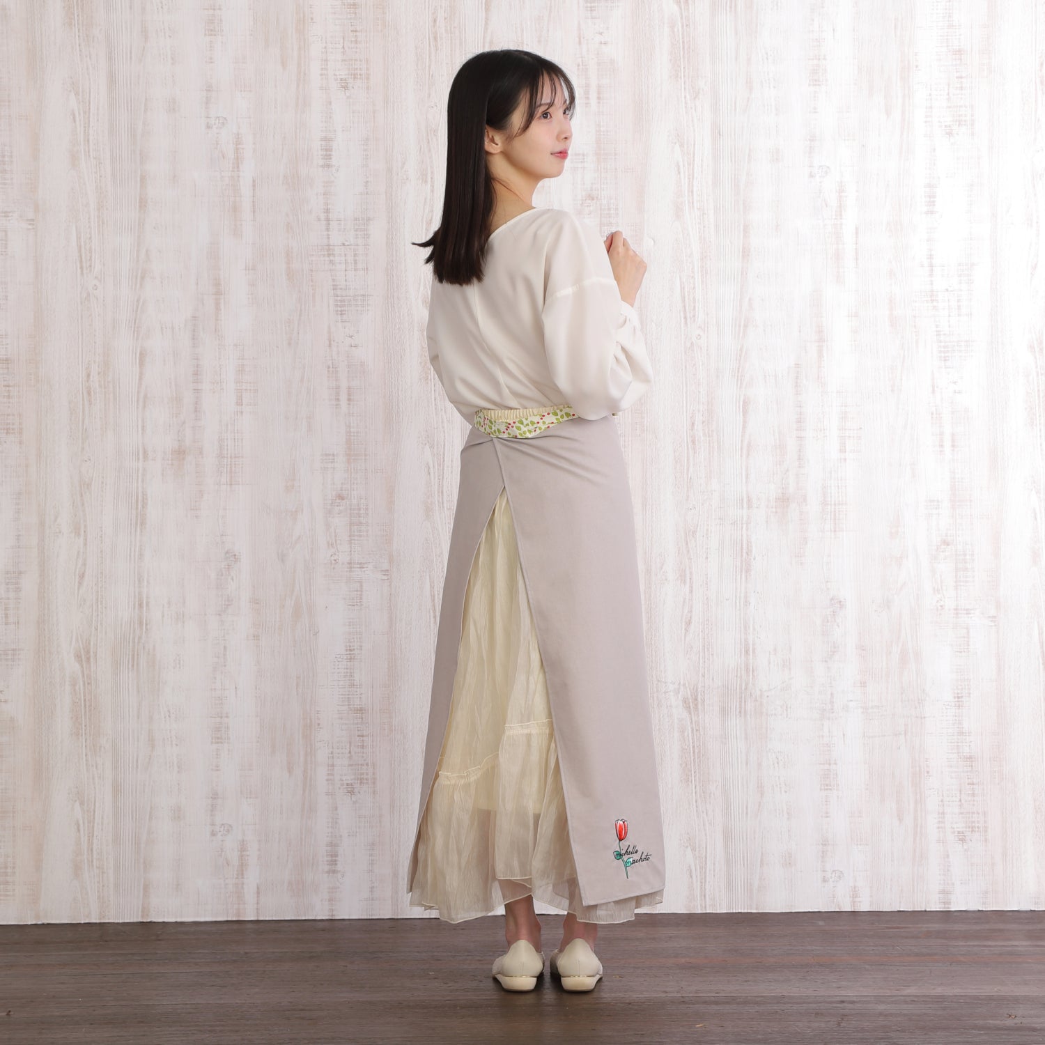 [Michelle Machoto] ミッシェルマコット いちご柄 ソムリエエプロン D-0602-2
