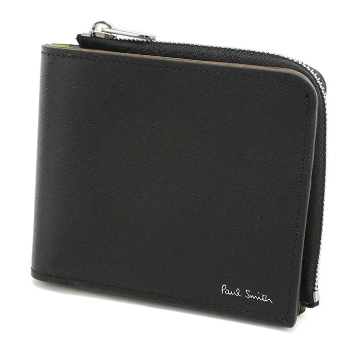 Paul Smith ポールスミス 二つ折り財布 小銭入付き M1A7970 USTRGS 79 メンズ ブラック カーキ