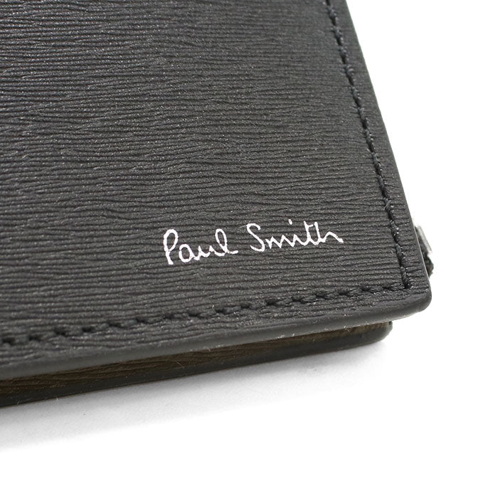Paul Smith ポールスミス 二つ折り財布 小銭入付き M1A7970 USTRGS 79 メンズ ブラック カーキ