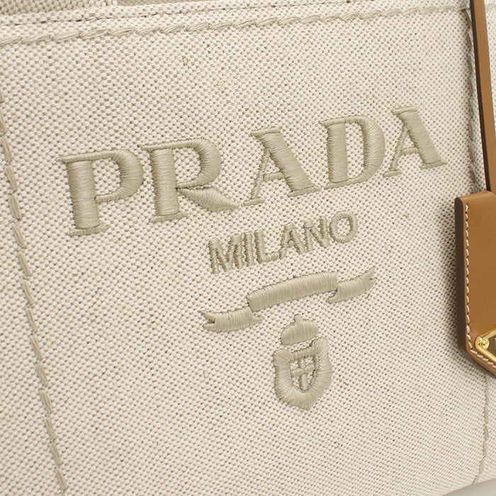 PRADA プラダ スモール リネンブレンド ハンドバッグ 1BG464 2CX9 V 8OM F0018 レディース ベージュ