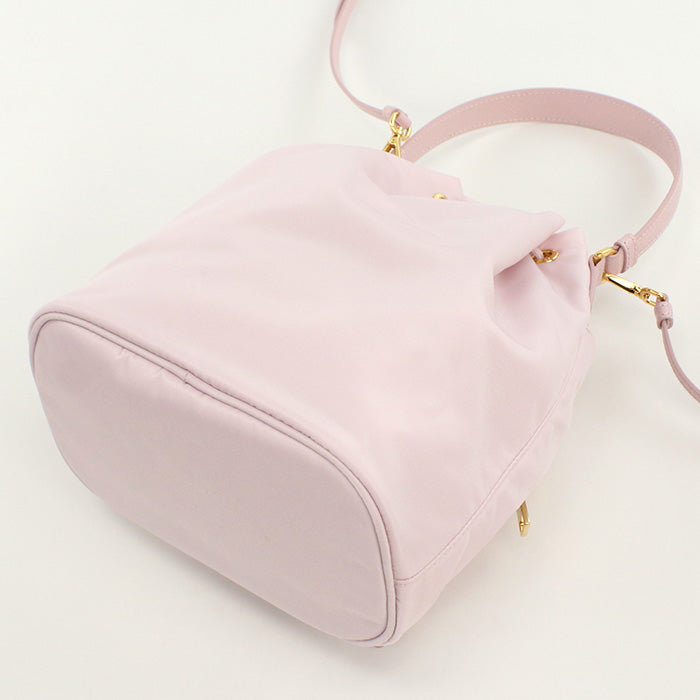 PRADA プラダ デュエット Re-Nylon バケットバッグ 1BH038 RV44 V UOO F0E18 レディース ピンク