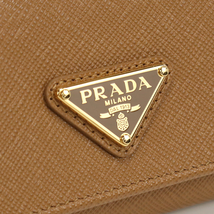 PRADA プラダ 三折財布小銭入付き 1MH044 QHH F03BH レディース ブラウン