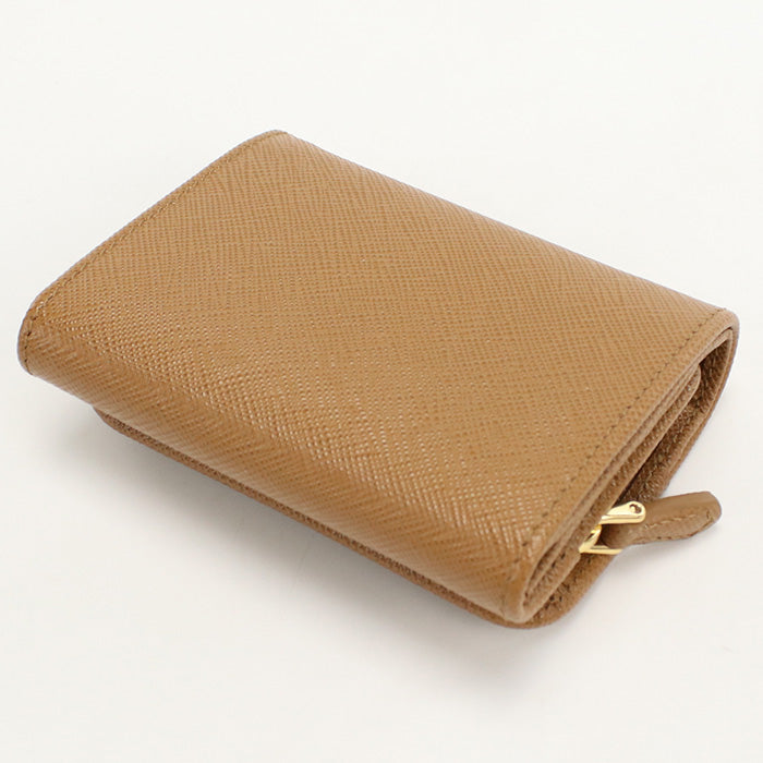 PRADA プラダ 三折財布小銭入付き 1MH044 QHH F03BH レディース ブラウン
