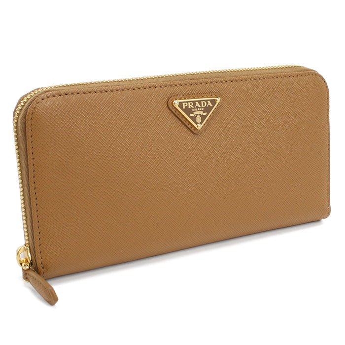 PRADA プラダ 長財布ラウンドファスナー 1ML506 QHH F03ＢＨ レディース ブラウン