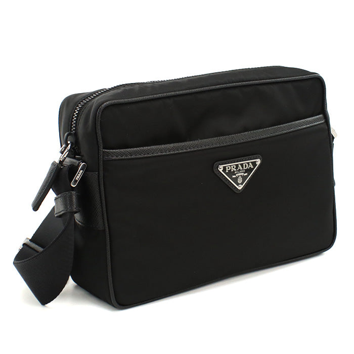 PRADA プラダ 斜め掛け　サフィアーノレザー ショルダーバッグ 2VH048 2DMH V XOO F0002 メンズ ブラック