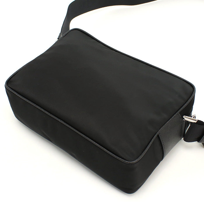PRADA プラダ 斜め掛け　サフィアーノレザー ショルダーバッグ 2VH048 2DMH V XOO F0002 メンズ ブラック