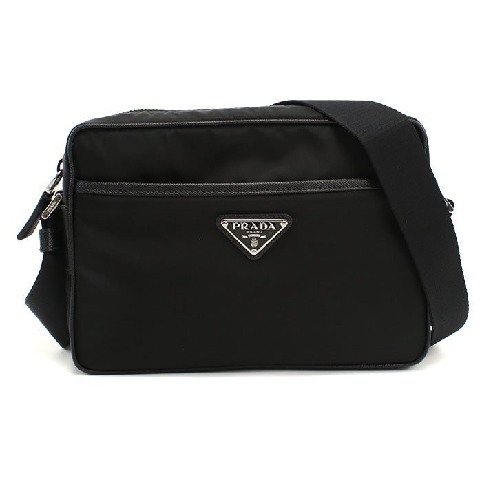 PRADA プラダ 斜め掛け　サフィアーノレザー ショルダーバッグ 2VH048 2DMH V XOO F0002 メンズ ブラック