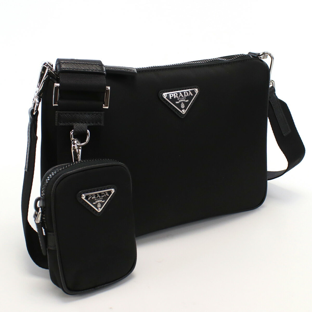 プラダ PRADA  斜め掛け ショルダーバッグ ブランド トライアングルロゴ2VH113　2DMH V XOP　F0002NERO ブラック bag-01