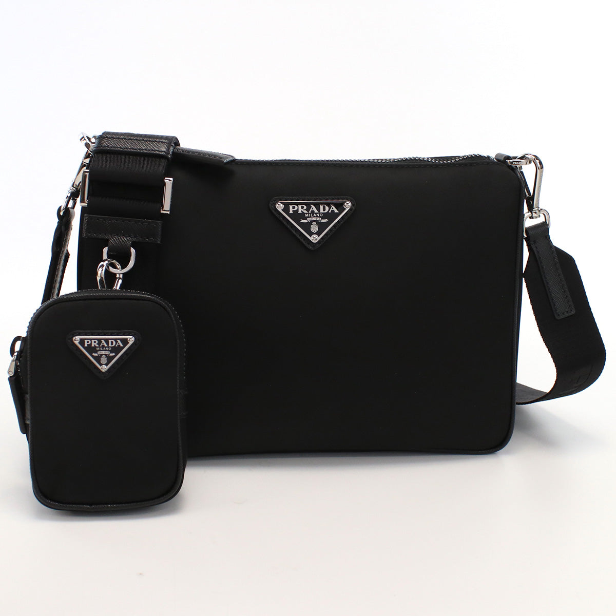 プラダ PRADA  斜め掛け ショルダーバッグ ブランド トライアングルロゴ2VH113　2DMH V XOP　F0002NERO ブラック bag-01