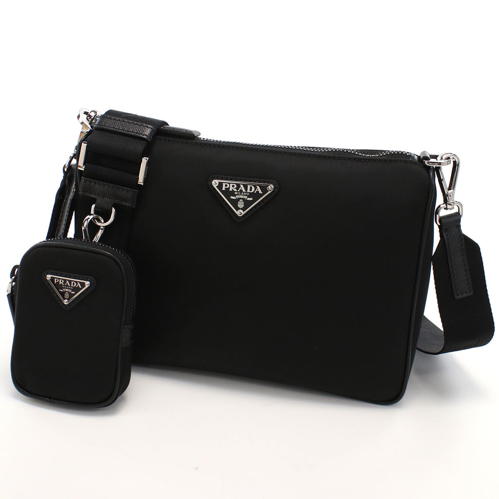 プラダ PRADA  斜め掛け ショルダーバッグ ブランド トライアングルロゴ2VH113　2DMH V XOP　F0002NERO ブラック bag-01