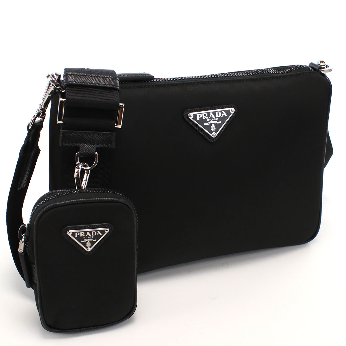プラダ PRADA  斜め掛け ショルダーバッグ ブランド トライアングルロゴ2VH113　2DMH V XOP　F0002NERO ブラック bag-01