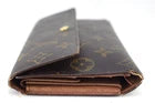 本物 Louis Vuitton Porte Tresol インターナショナル ウォレット モノグラム M61215 LV 47597-リユース品