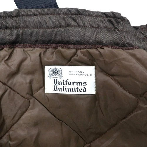 Uniform Unlimited Salopette da Volo L Cachi Nylon Fodera Trapuntata con Bretelle Cerniera TALON IDEAL Anni '60 Made in USA