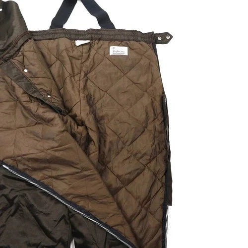 Uniform Unlimited Salopette da Volo L Cachi Nylon Fodera Trapuntata con Bretelle Cerniera TALON IDEAL Anni '60 Made in USA