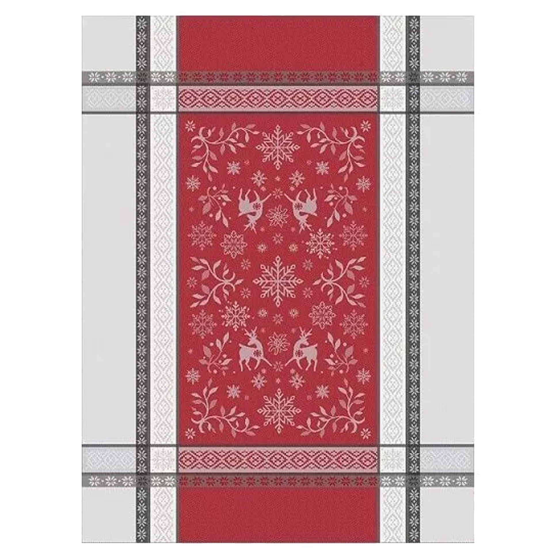 Torchon jacquard renne