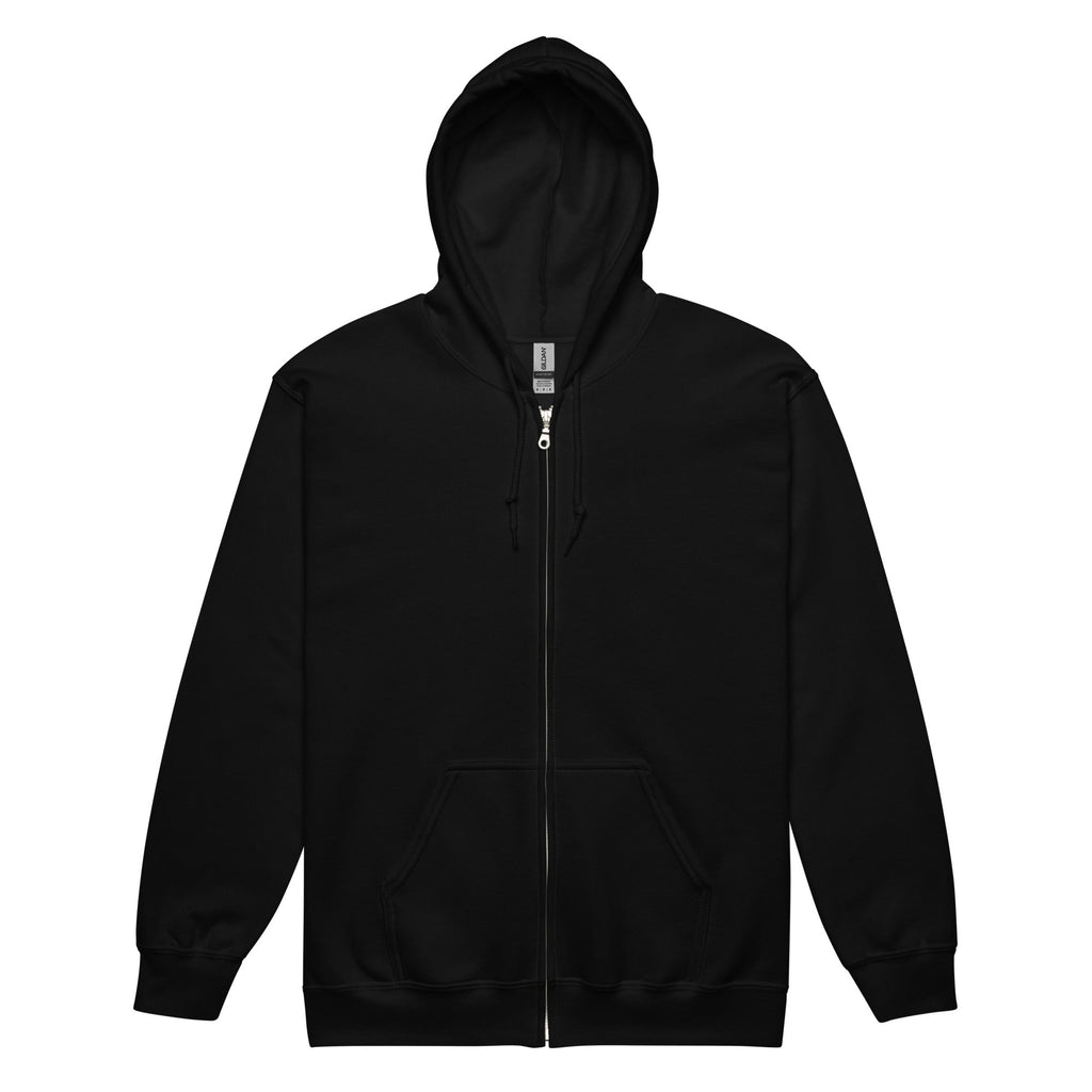 Felpa con cappuccio e zip in misto pesante unisex