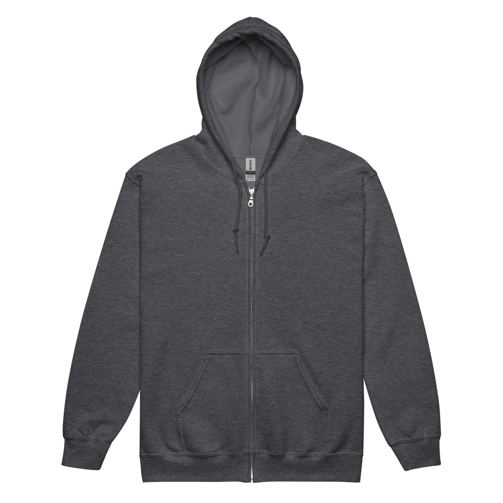 Felpa con cappuccio e zip in misto pesante unisex
